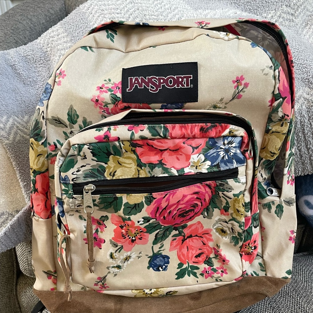 Jansport floral book bag.  Used one year